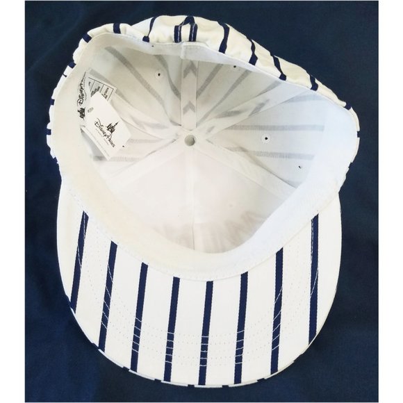 Disney Parks Blue and White Striped Mickey Red Classic Baseball Cap NWT - Picture 8 of 8
